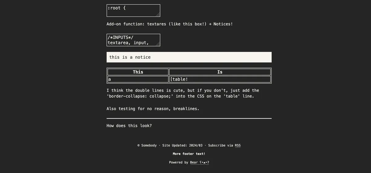 bearblog dark minimalist 2