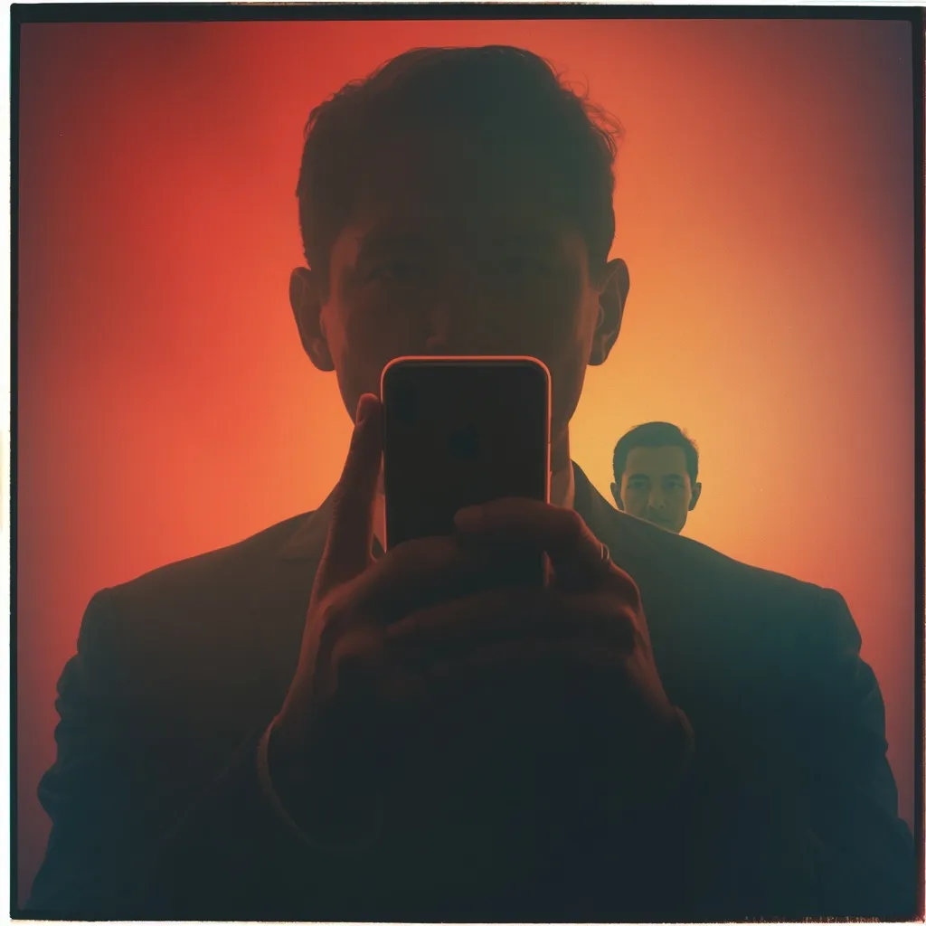 lucid-origin_a_surreal_and_vibrant_cinematic_photo_of_someone_using_a_cell_phone_from_behind_-0