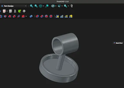 FreeCAD_headphone_stand