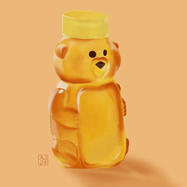 Digital drawing of a honey bear