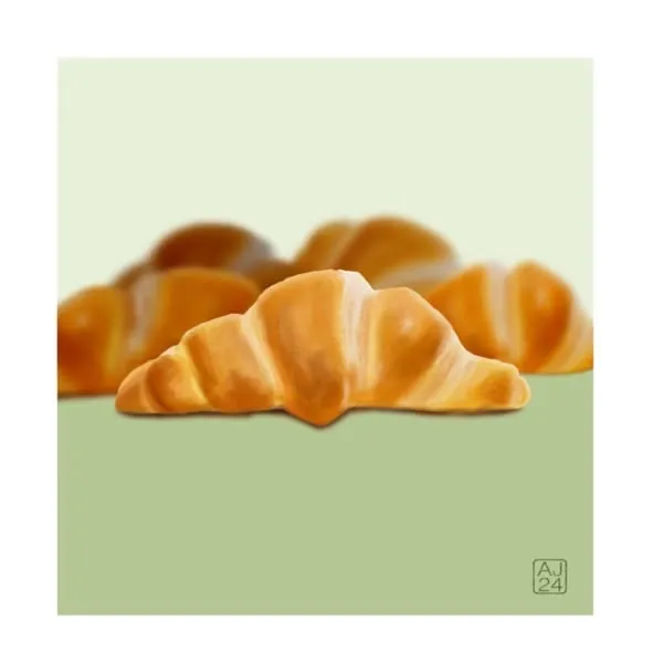 Digital drawing of some croissants