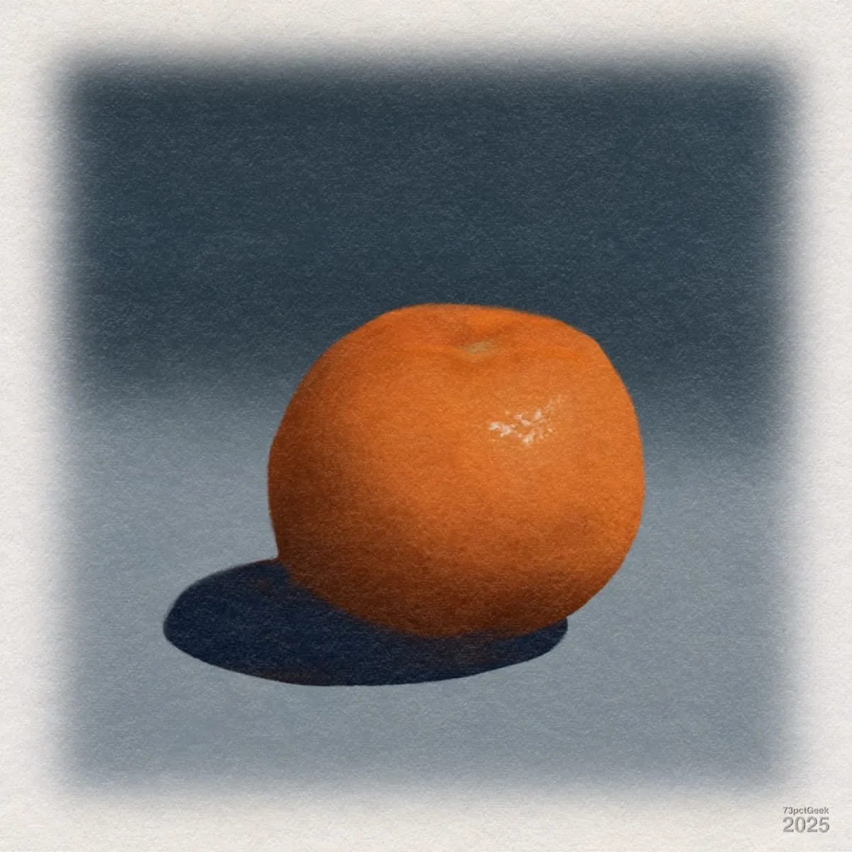 Digital study of a tangerine.
