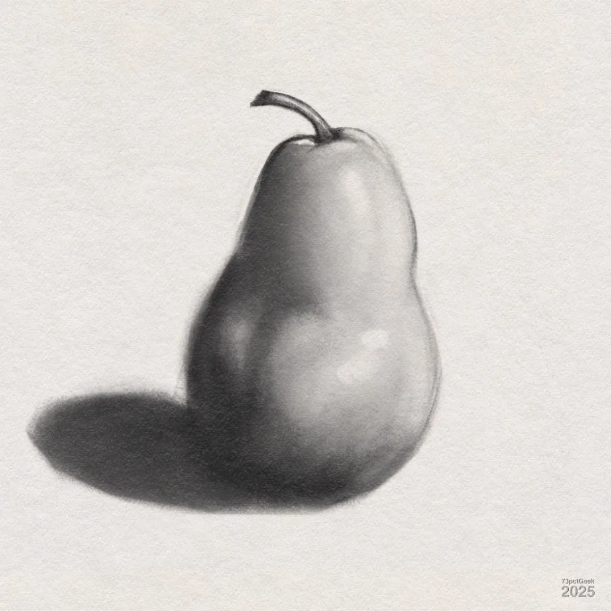 Quick graphite sketch of a pear.