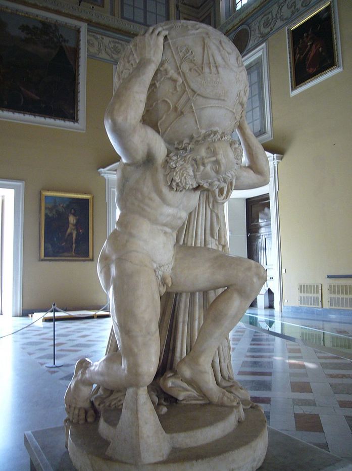 The Farnese Atlas, the oldest (2nd century AD) surviving depiction of the celestial spheres