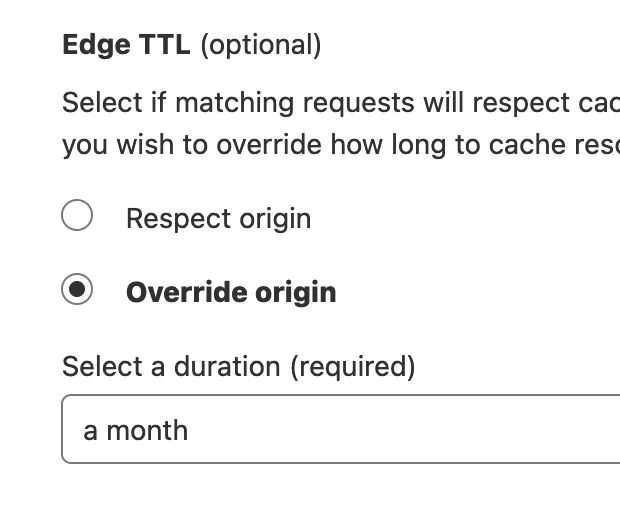 Force the cloudflare edge to cache