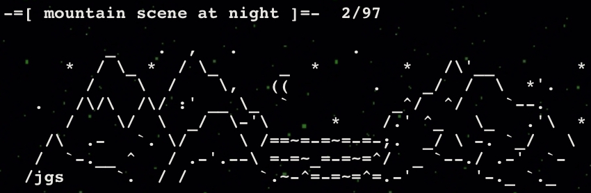 an ASCII art of a mountain