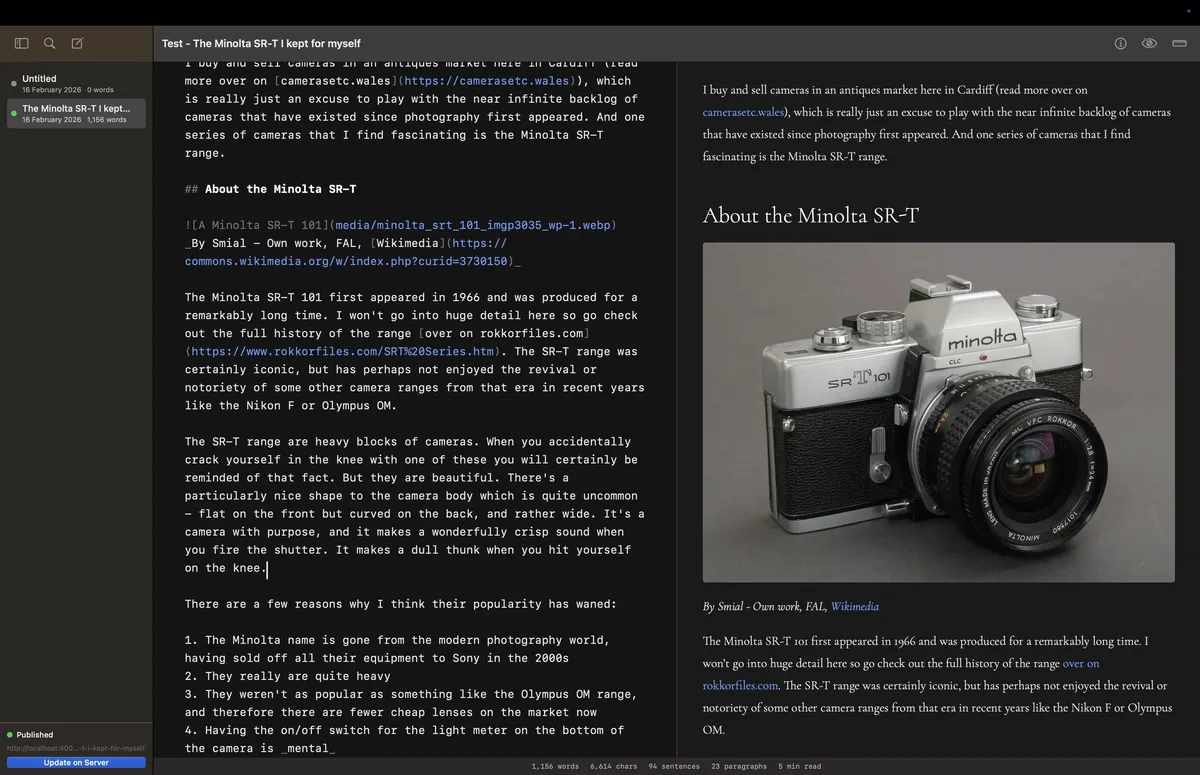 The Galley MacOS app