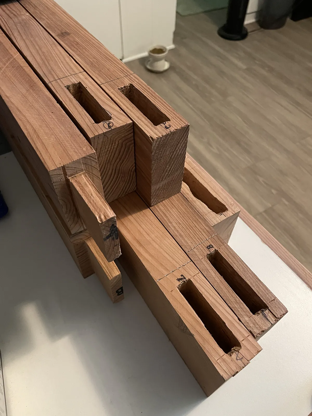 mortises and tenons