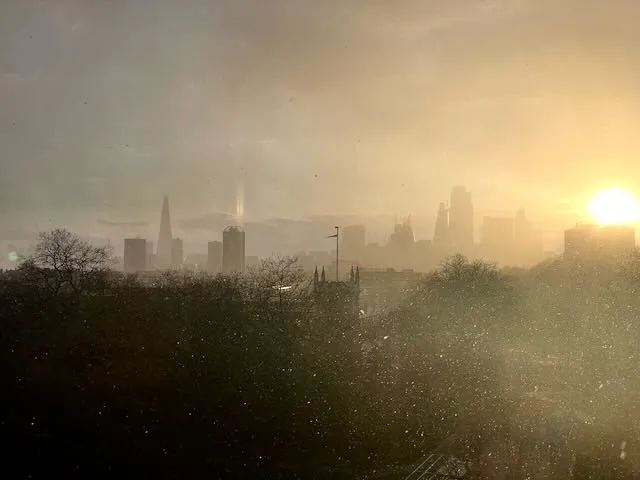 Strange weather at sunset