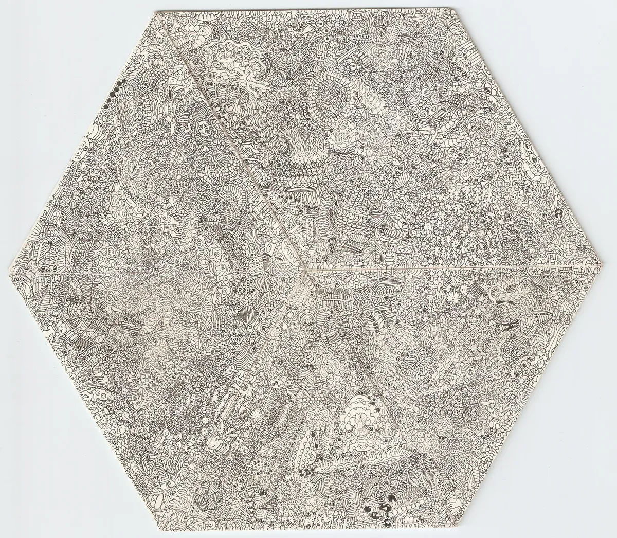 cara uno de hexa-flexágono