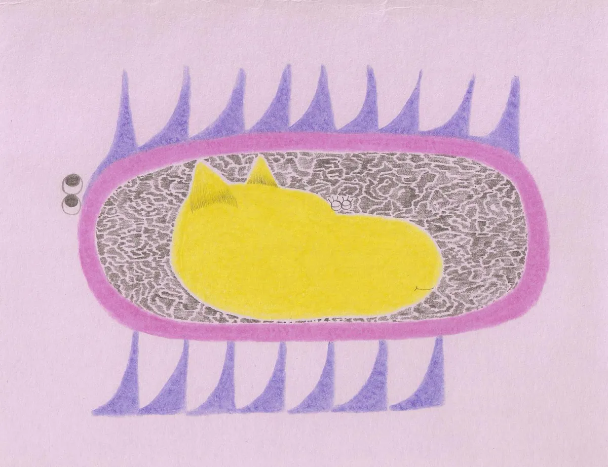 criaturita dormidita dentro de la pancita de otra criaturita