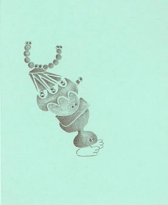 criaturita con sombreritos apilados porque cada sombrerito necesita un sombrerito