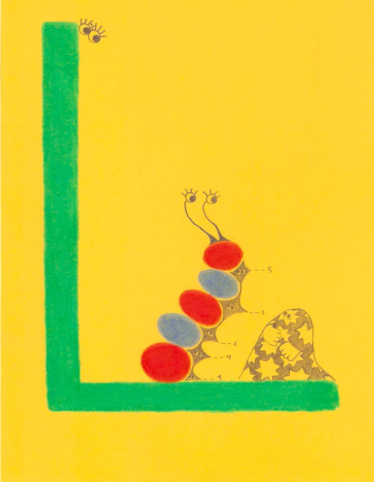 criaturitas tomando medidas a un gusanito para un vestidito que quiere que le hagan