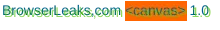 The text "BrowserLeaks,com  1.0" is written in green font with a light green shadow. There is an orange rectangle positioned precisely under the word "".