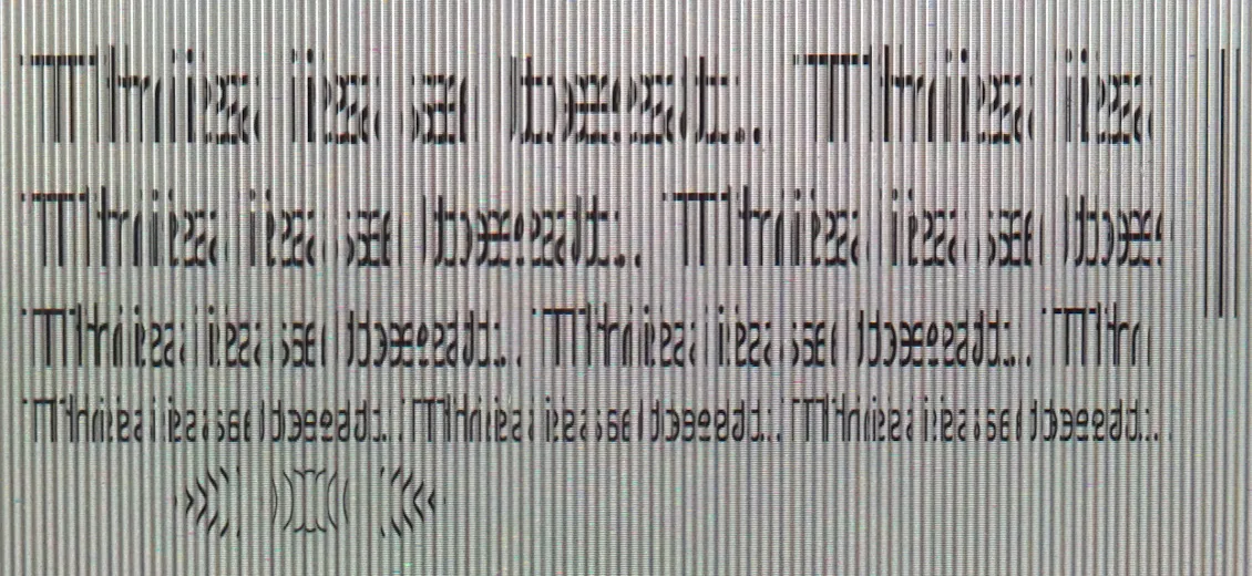 A macro photo of the image, displayed on an iPad screen and viewed through a lenticular sheet.