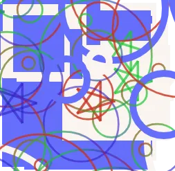 Another image in the same style. The arrangement of shapes is completely different, and the dimensions of the image are slightly different.