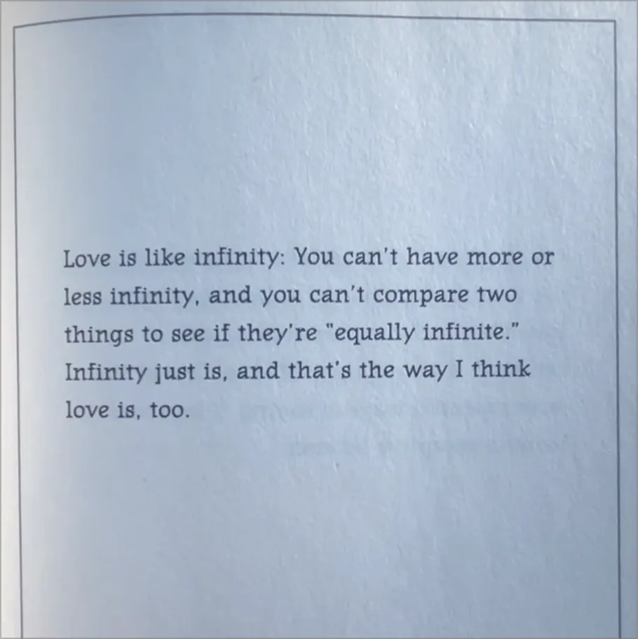Love is like infinity