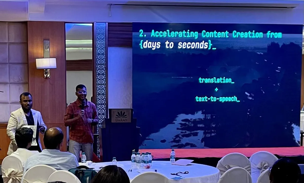 Amit Sadhu speaking on translation and text-to-speech