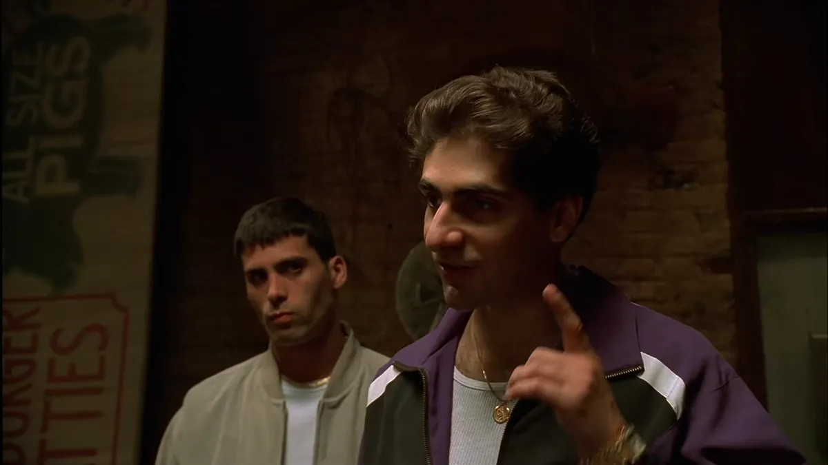 Christopher monologuing in Tony's office