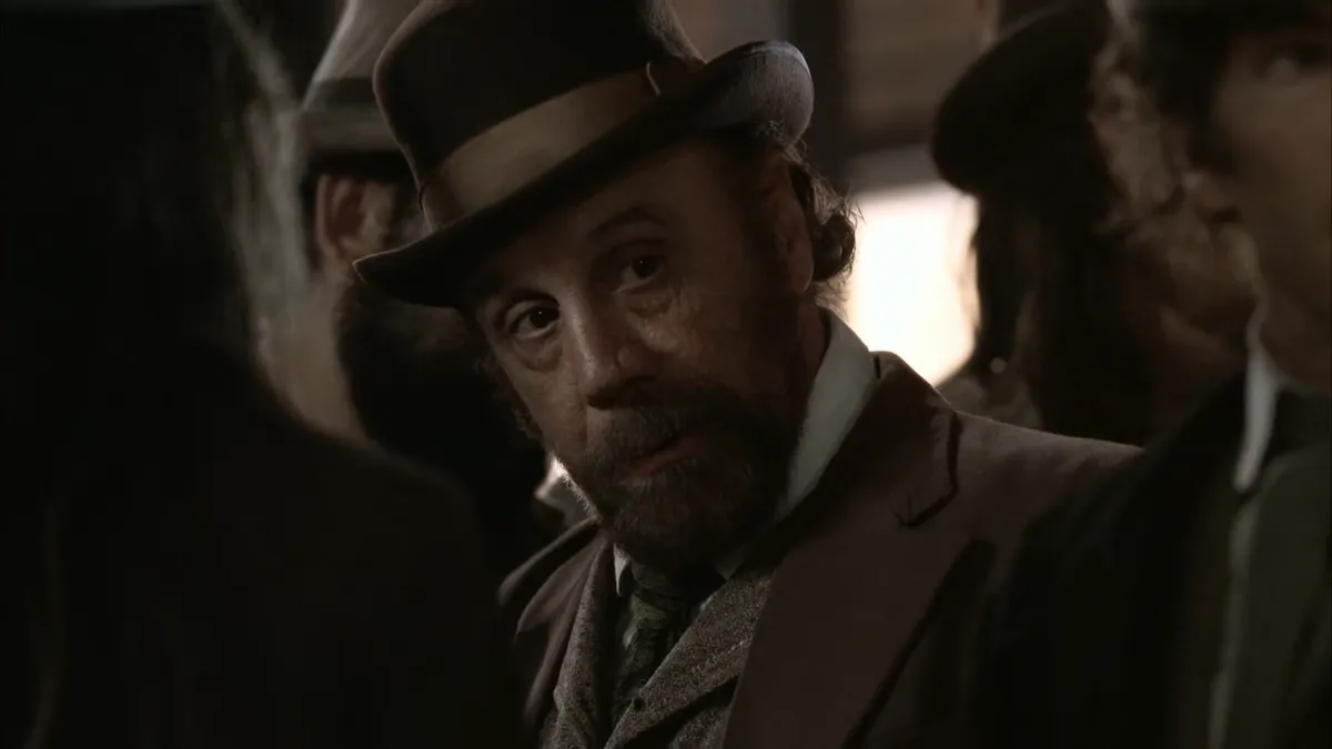 The reverse shot of Charlie, surrounded by bodies in extreme close-up.