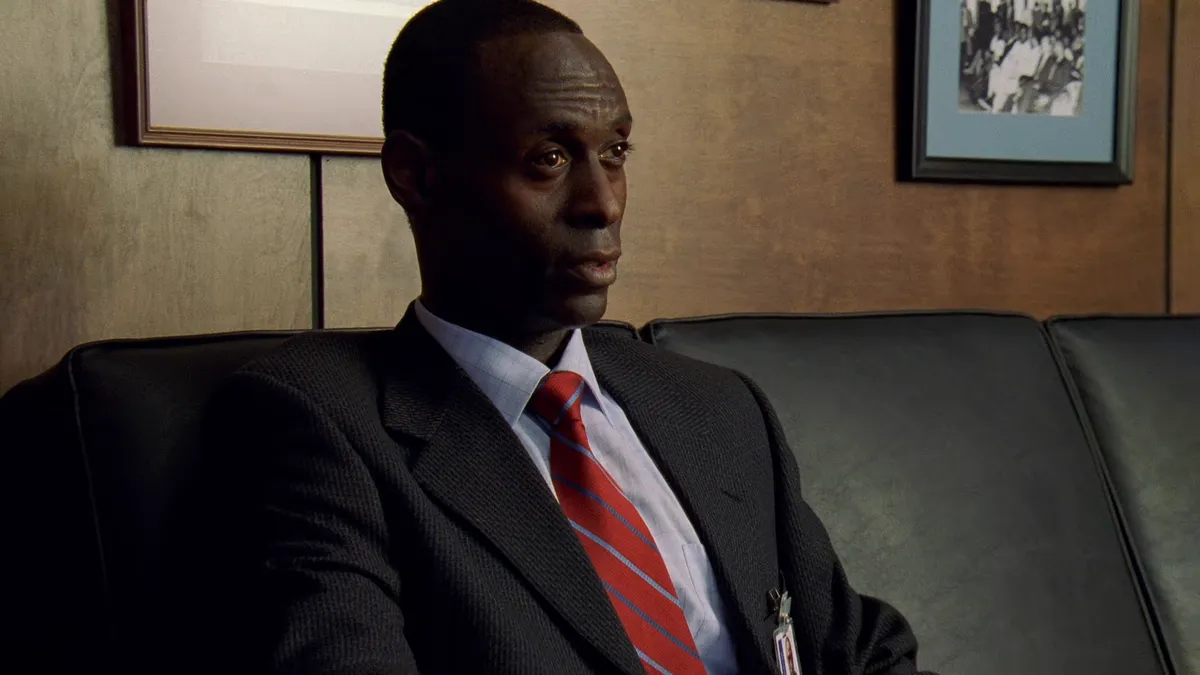 Daniels in a typical medium shot for dialogue