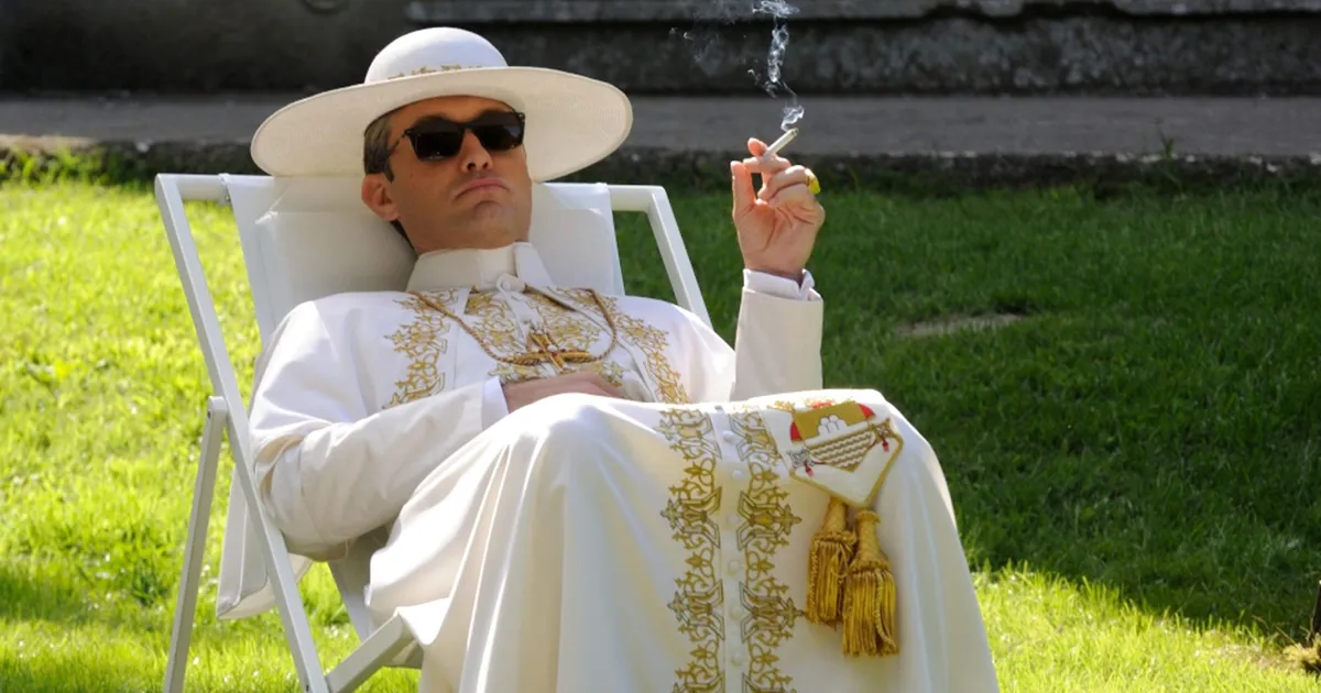 the young pope picture smoking