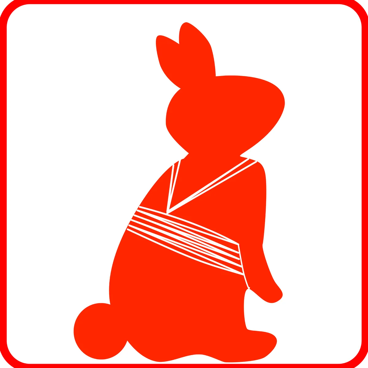 Bunny in chest harness