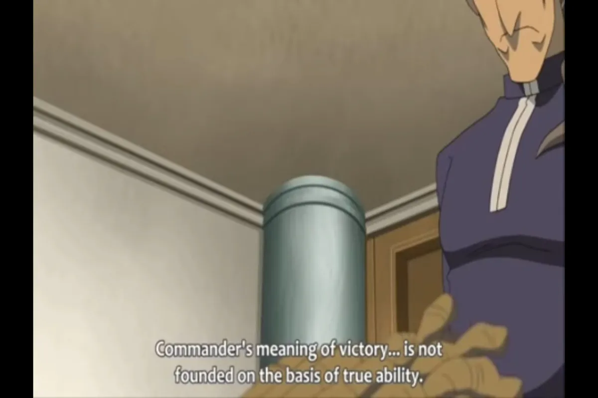 Kidou finally replying to Kageyama (1/2): "Commander's meaning of victory... is not founded on the basis of true ability."