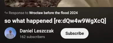 Video Response title example