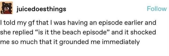 i’m having an episode - the beach episode