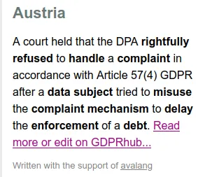 Screenshot of the newsletter