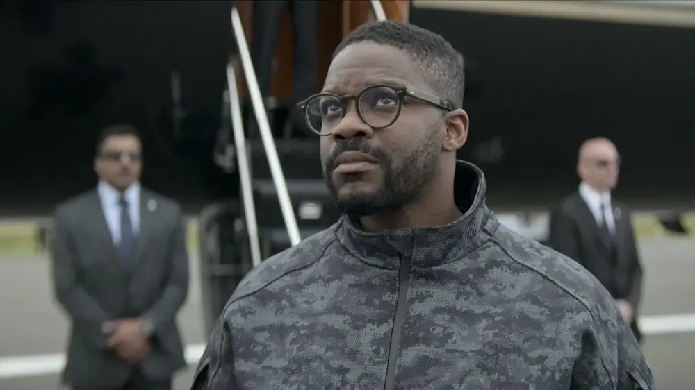 Saul in his Wallface fatigues.