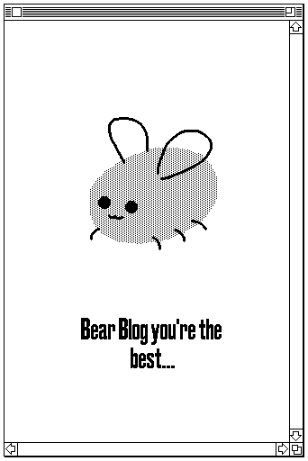 Bear Blog valentine animated gif made with Decker.