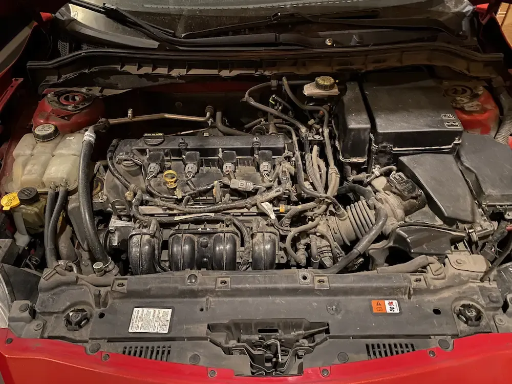 Under the hood of my daughter's 2010 Mazda 3.