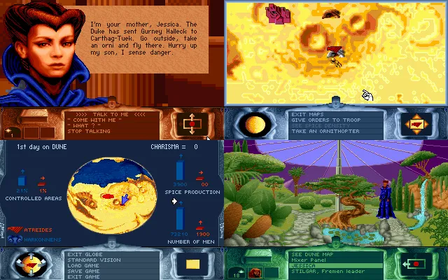 A montage of Dune (1992) screenshots.