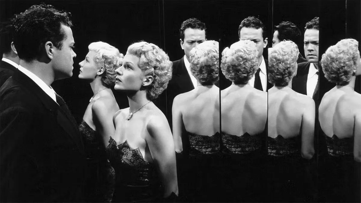 A still from The Lady from Shanghai