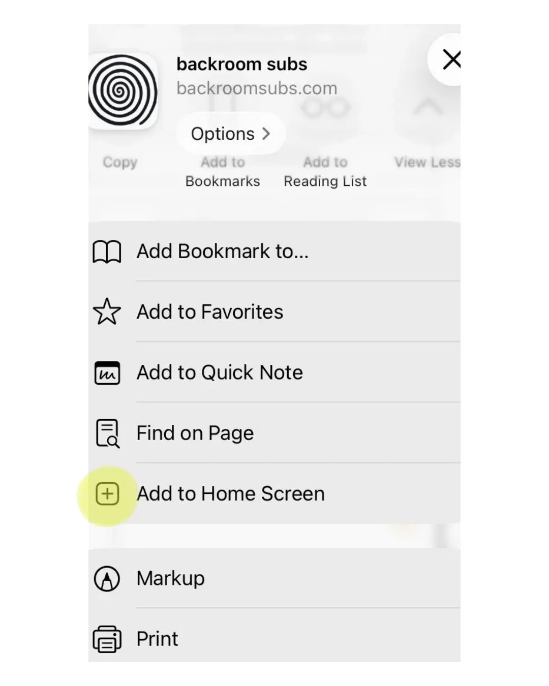 iPhone Quick Access Step 2