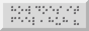 Button. Gray background. Text in braille: how does it feel, huh? Animation: each braille letter turning into a standard alphabet letter to reveal what's written.