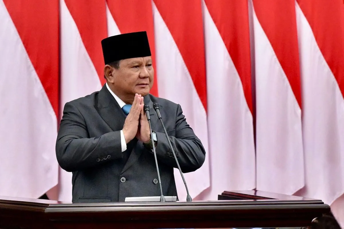 Presiden Prabowo Subianto berpidato di Gedung DPR Senayan Jakarta pada 20 Mei 2026.