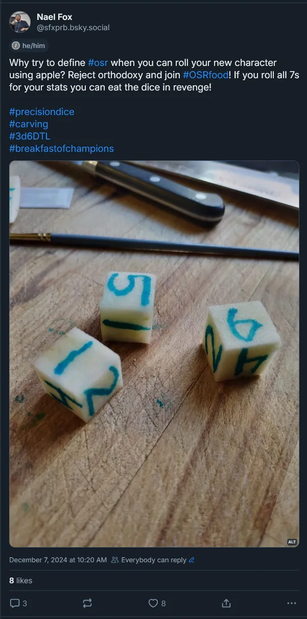 OSR Food Apple dice