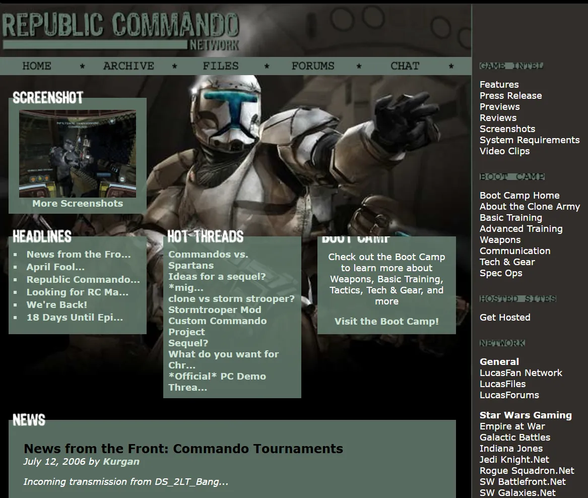 Website I once managed