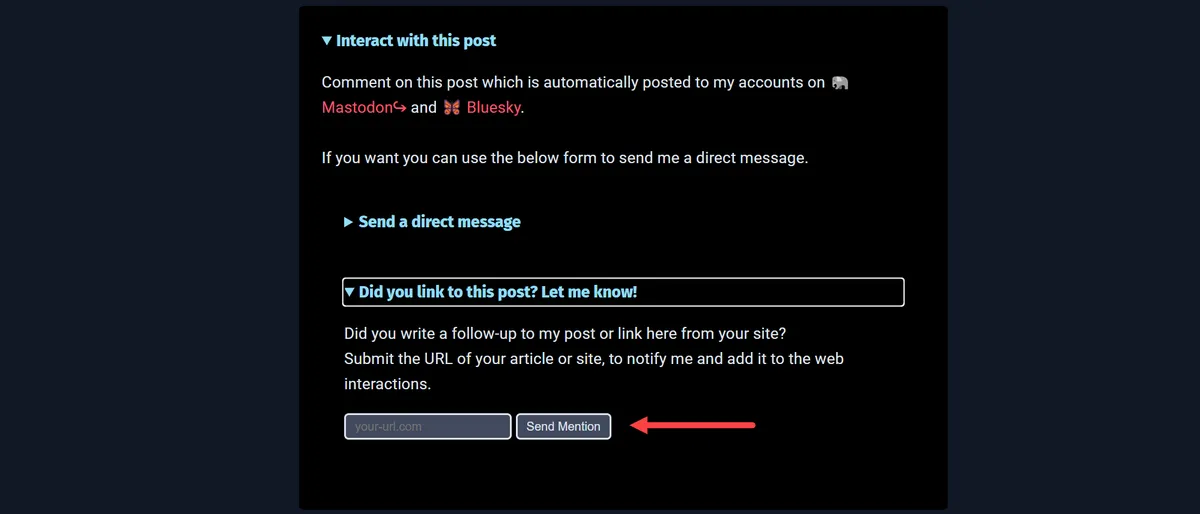 Send Webmention