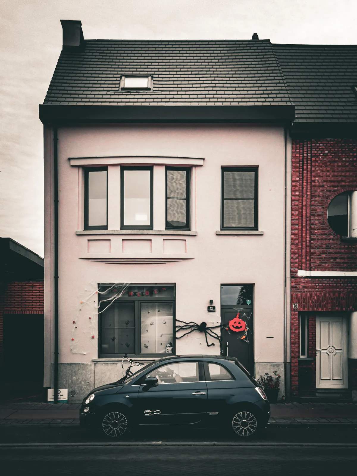 House with Halloween decoration