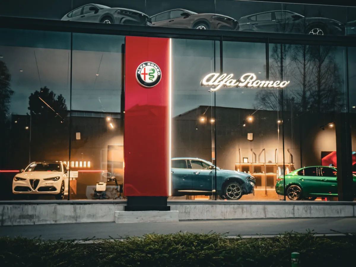 Cars on display