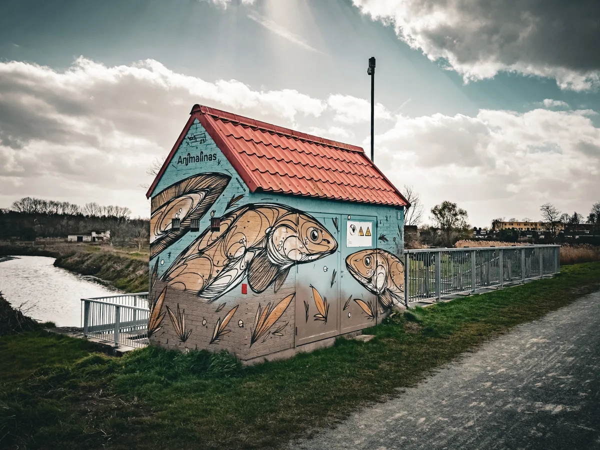 Decorated water pumping station