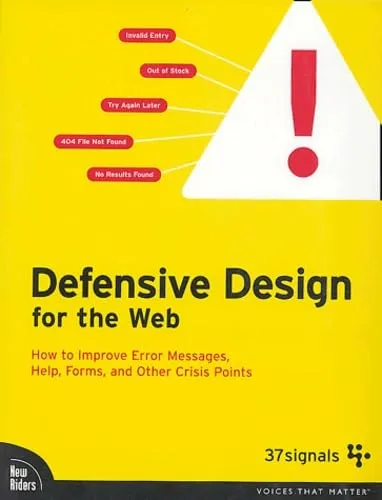 foto della copertina del libro Defensive design for the web di 37signals
