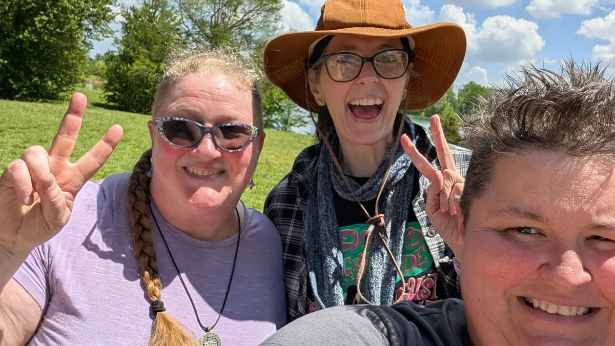 Left to right: co-Druid Valerie, me, my wife Lynn