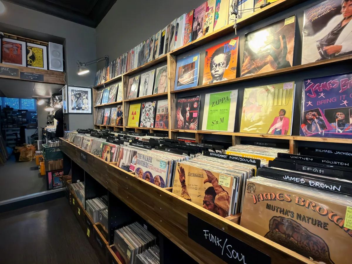 Record store in Stockholm, Sweden
