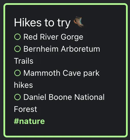 checklists