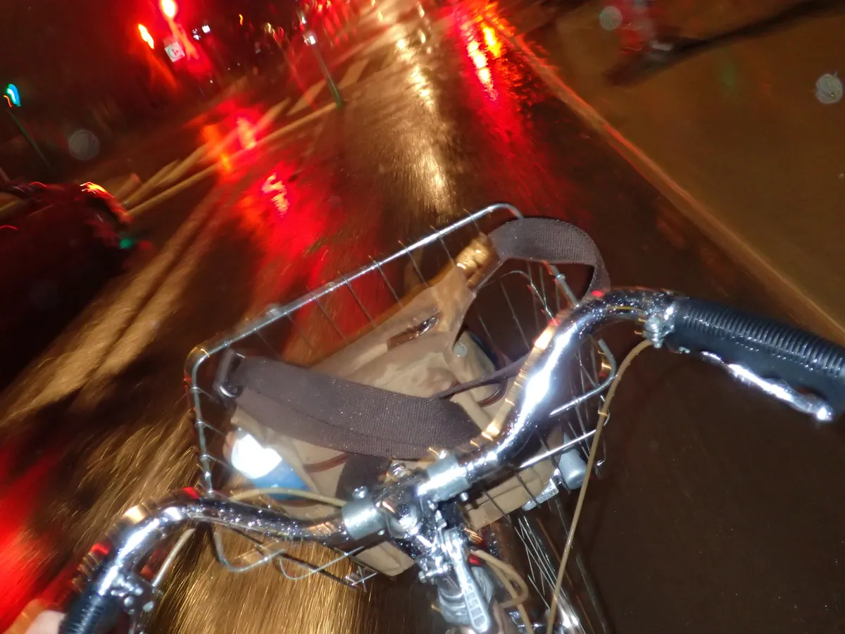rainy bike ride